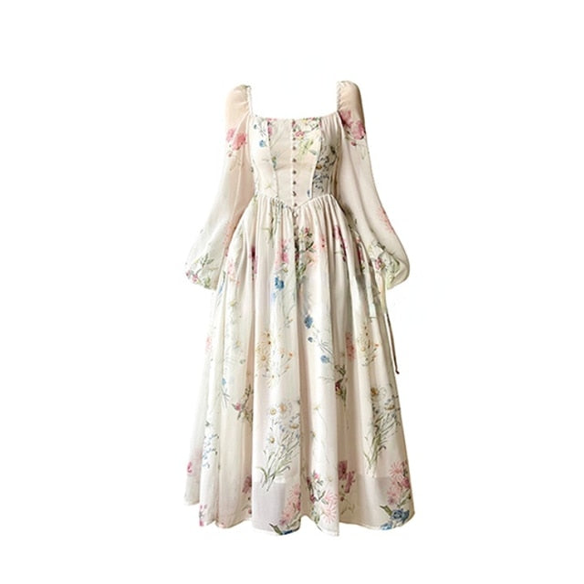 French Floral Dress