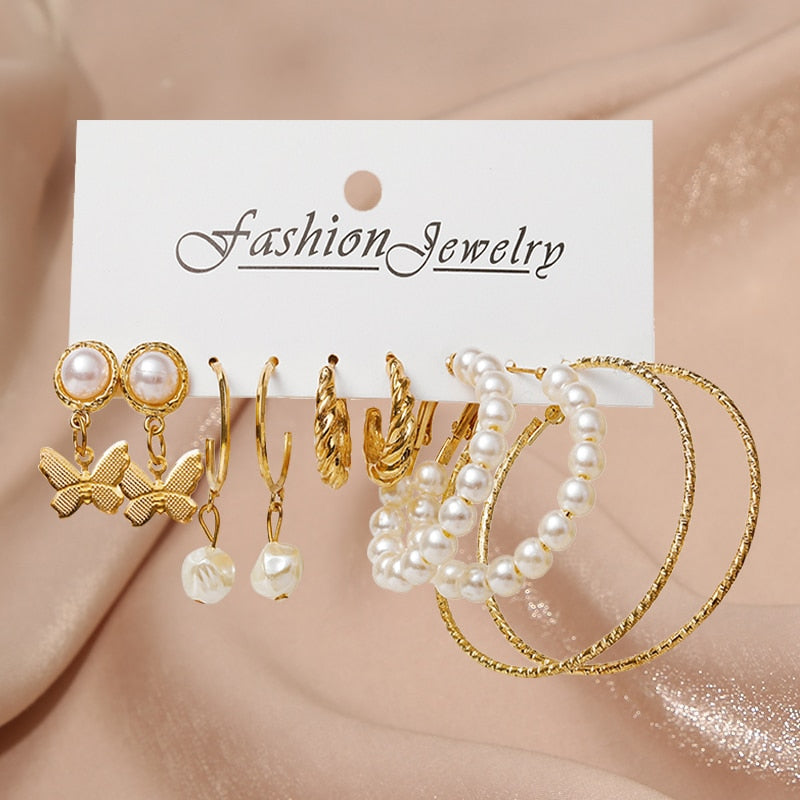 Pearl Hoop Earrings