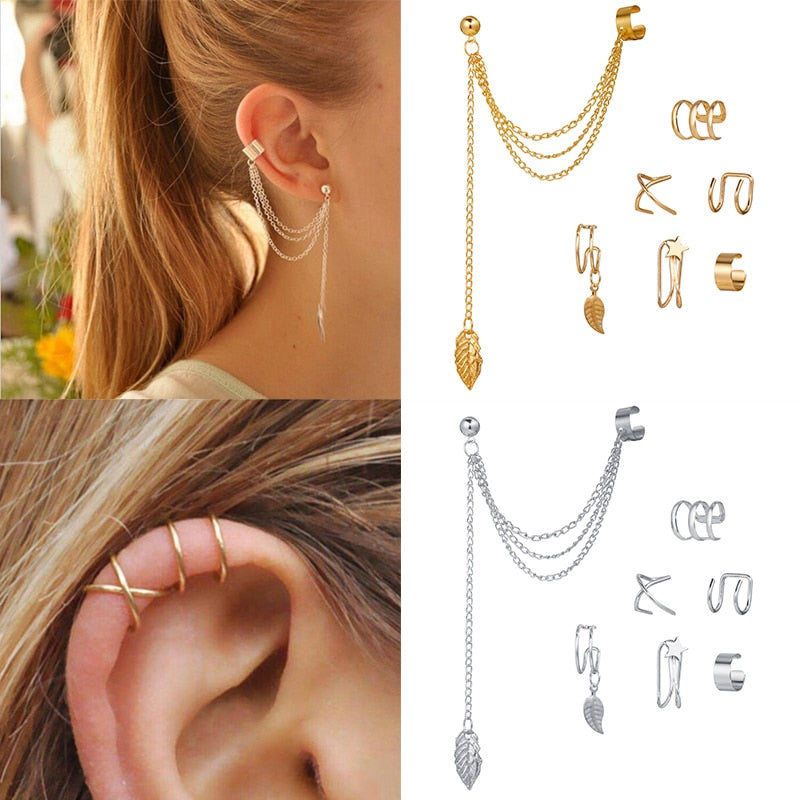 Gold-Silver Earrings