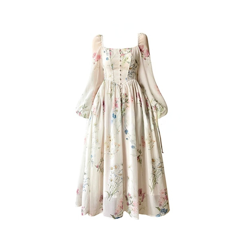 French Floral Dress