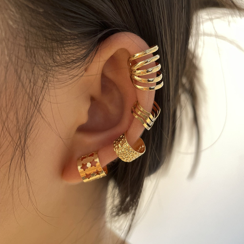 Gold-Silver Earrings