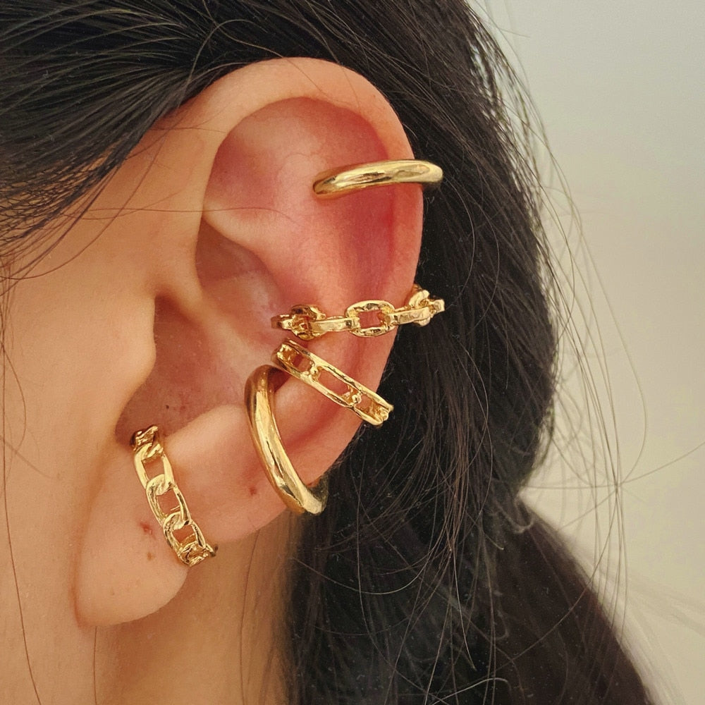 Gold-Silver Earrings