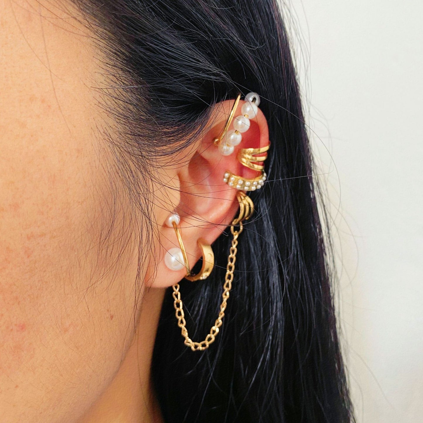 Gold-Silver Earrings